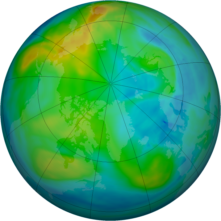 Arctic ozone map for 13 November 2014